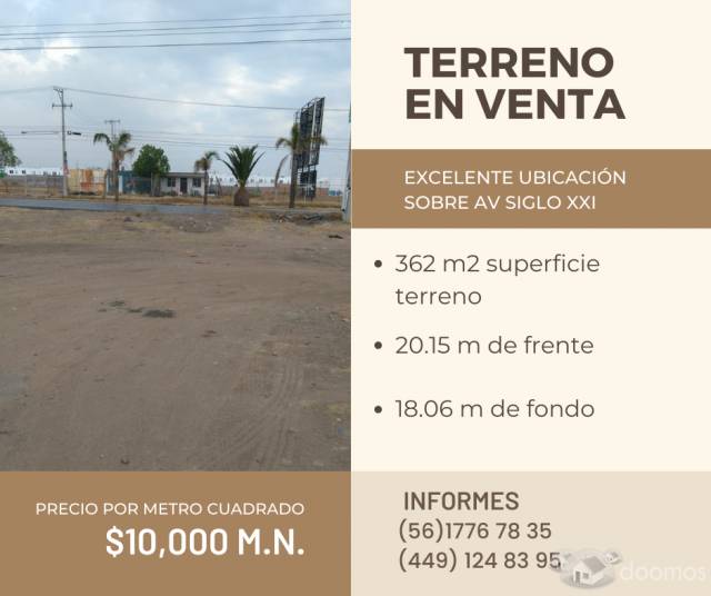 TERRENO EN VENTA