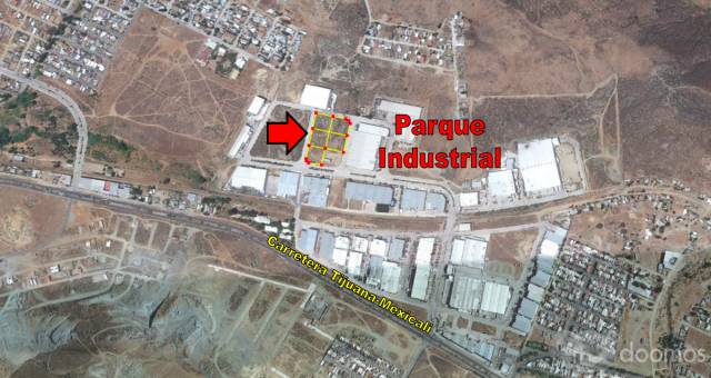 Venta de Cinco Lotes en Parque Industrial, Tecate, 1981m2 .