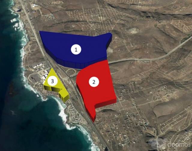 3 terrenos industriales frente al mar en venta en Popotla, Rosarito