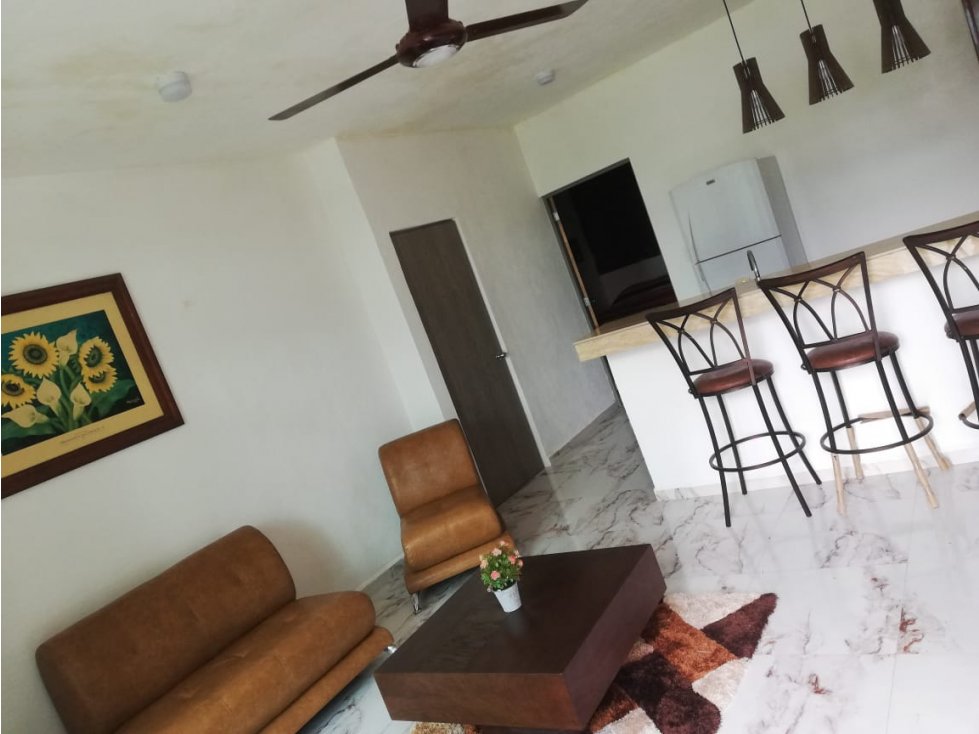 SE RENTA Departamento frente a Laguna de Bacalar en Q. Roo