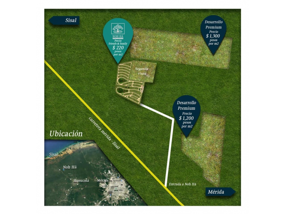 NOH-HÁ LOTES CAMPESTRES a 7 minutos de Sisal