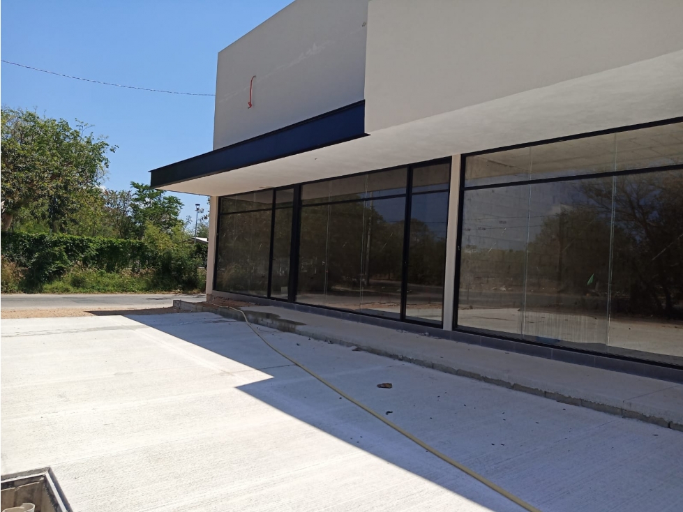Excelente local con doble altura en vialidad principal Cd Caucel
