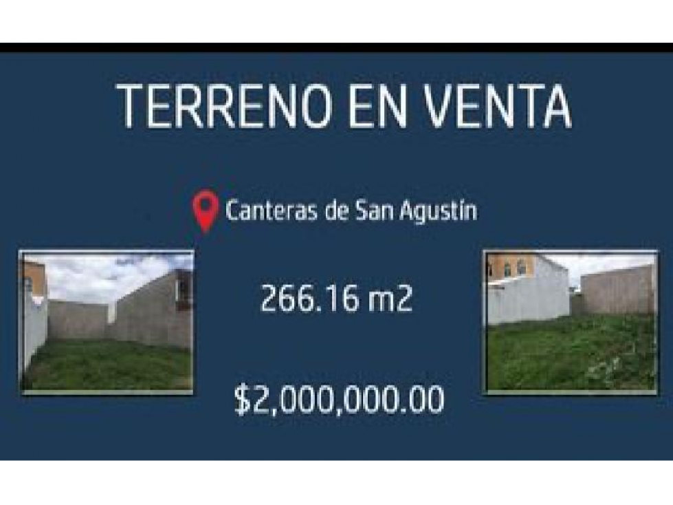 VENTA TERRENO CANTERAS DE SAN AGUSTIN