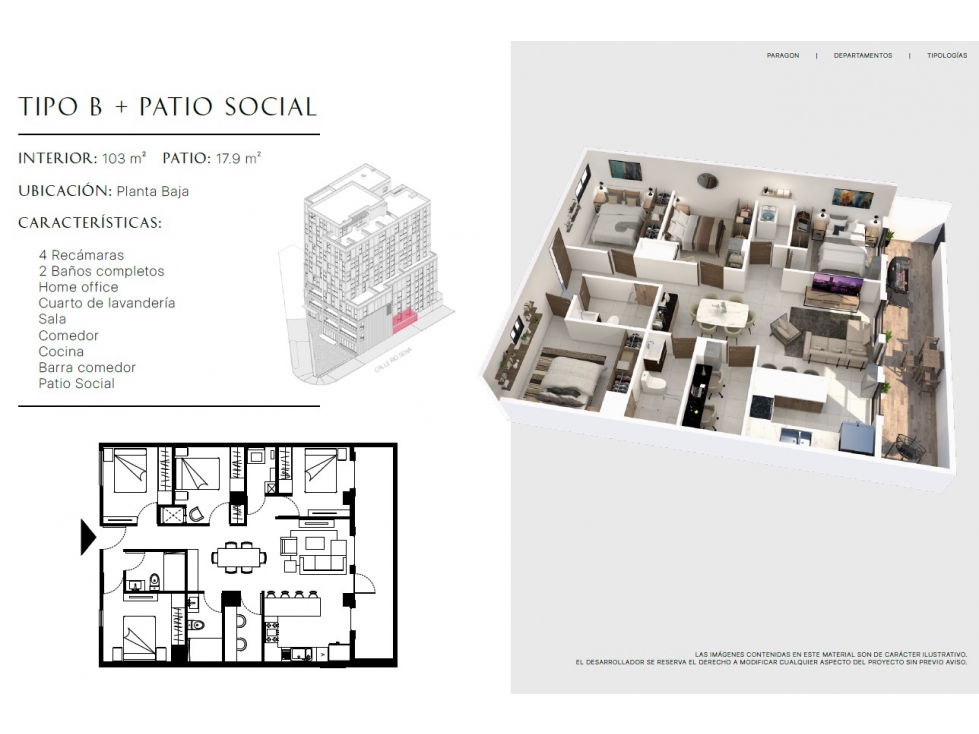 DEPARTAMENTE EN VENTA EN DISTRITO TEC SUR