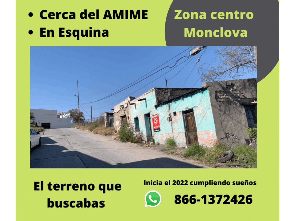 Terreno en Venta Zona Centro