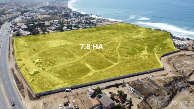 Terreno en Venta de 7.8HA ubicado en Rosarito Centro frente al mar.
