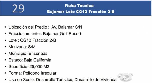 Venta de Terreno frente a la costa, Bajamar, Ensenada, 25000m2