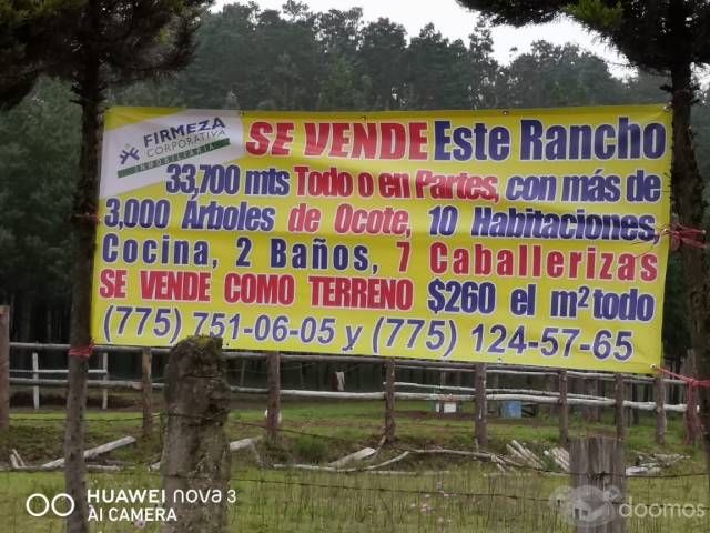 SE VENDE RANCHO EN SAN MATEO ACAXOCHITLAN, HGO.