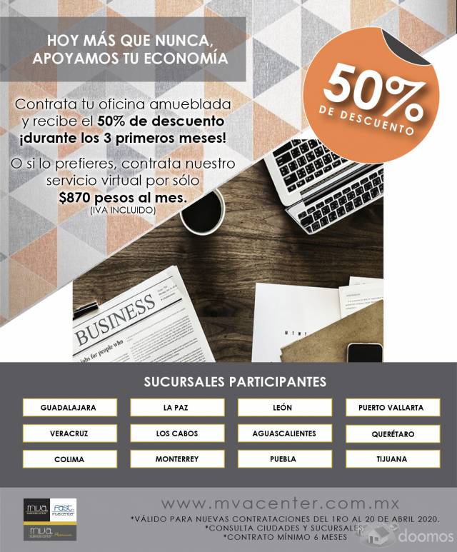 OFICINAS VIRTUALES EN TAN SÓLO $870 IVA INCLUIDO!!