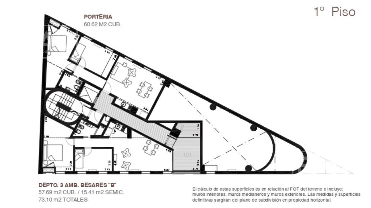 BAU PROPIEDADES: Departamento a estrenar 3 ambientes con balcón terraza! Saavedra!