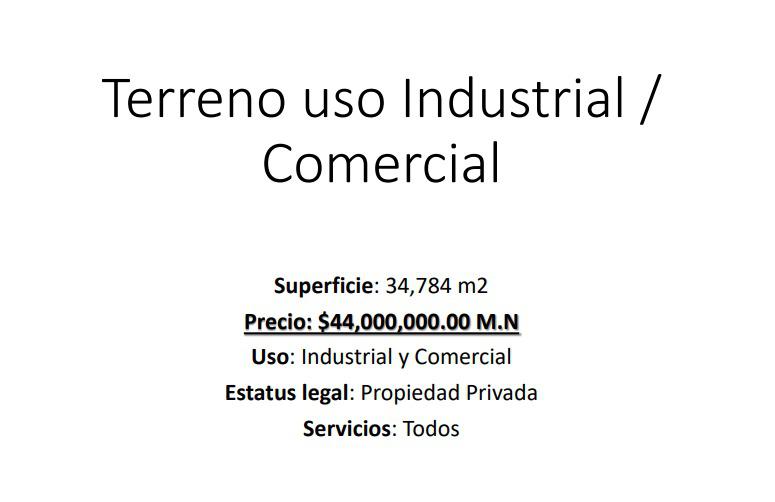 Venta de Terreno Extenso Perfecto para uso Comercial/Industrial con todos los Servicios, Mérida