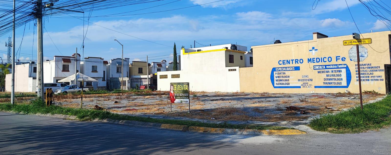 Terreno en  Renta Av. Palmas en Apodaca, N.L.