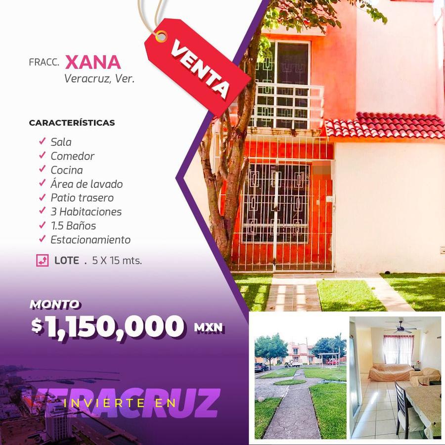 Casa en venta en Fracc, Xana, Veracruz