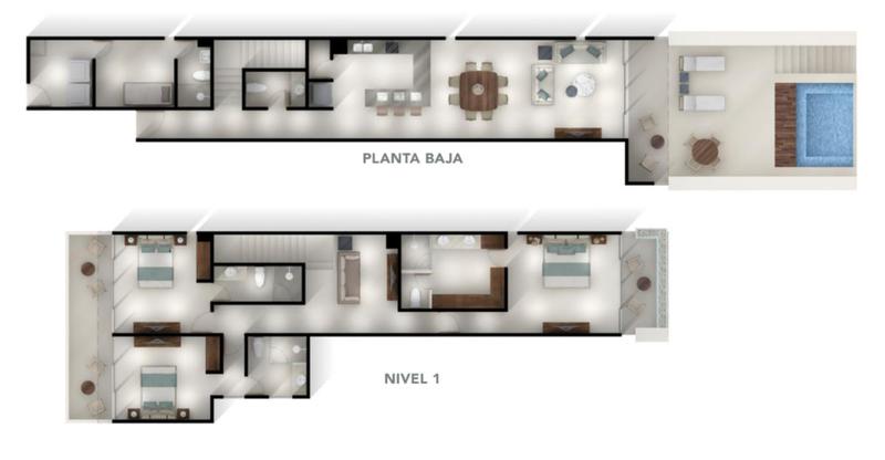 Estrena departamento de 313.44m2 a pie de playa en Merida Yu