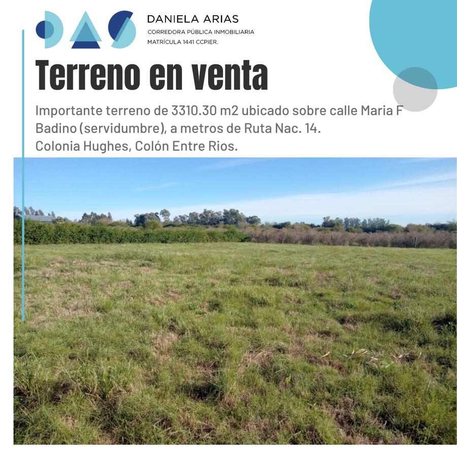 Terreno en Colonia Hughes