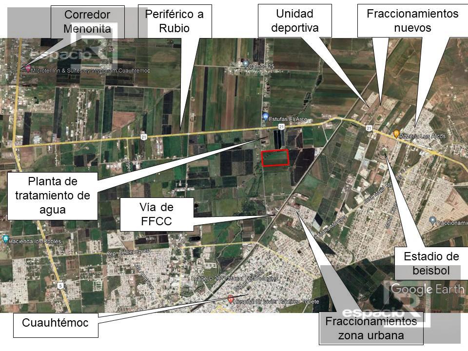 TERRENO EN VENTA EN EL CAMPO 25 LIBRAMIENTO JUNTO A PLANTA TRATADORA DE AGUA