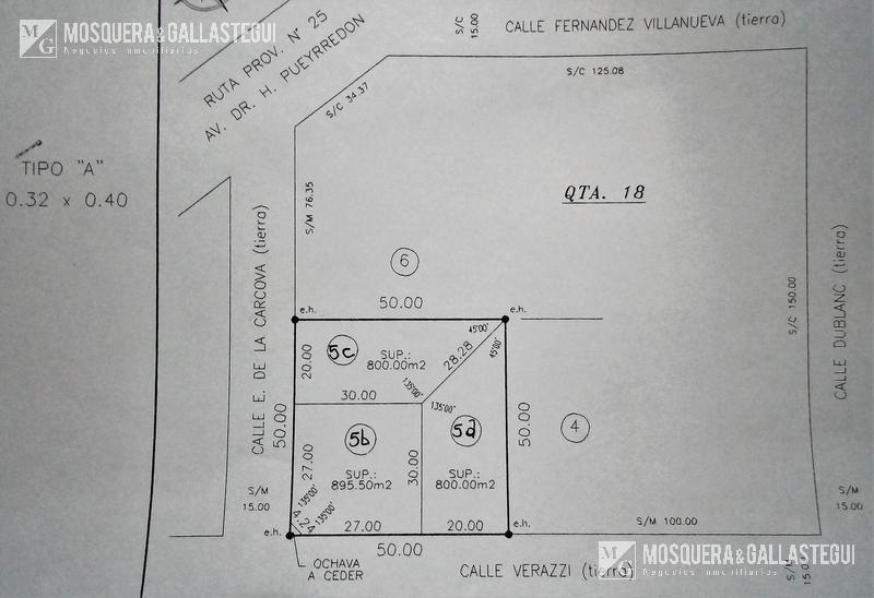 Mosquera y Gallastegui - Terreno en Villa Rosa.