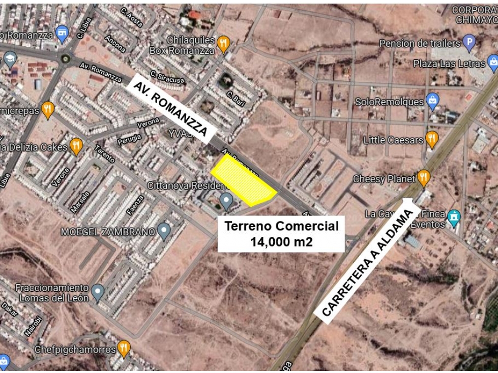 Terreno en Venta Zona Romanzza 1.4 Has