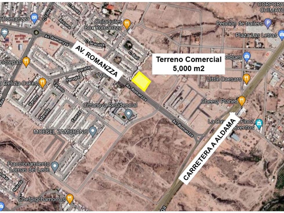 Terreno Comercial en Av. Romanzza 0.5 has Lote Norte
