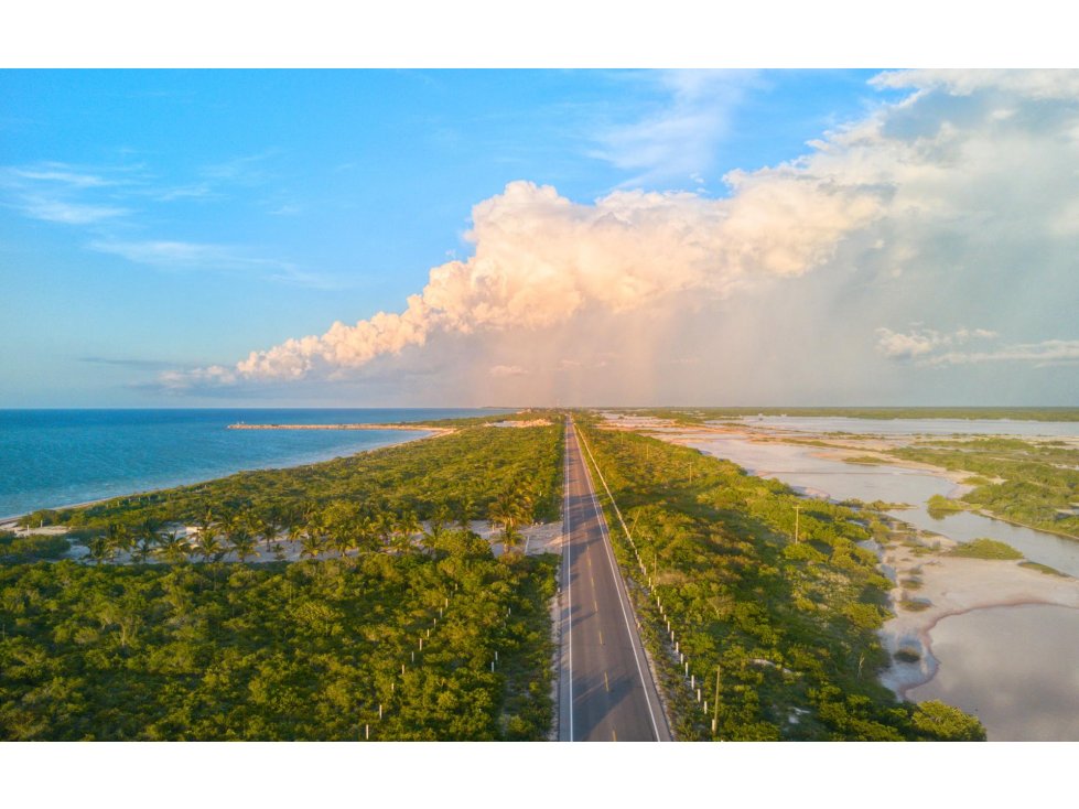 Terreno en venta frente al mar, San Crisanto, Yucatán.