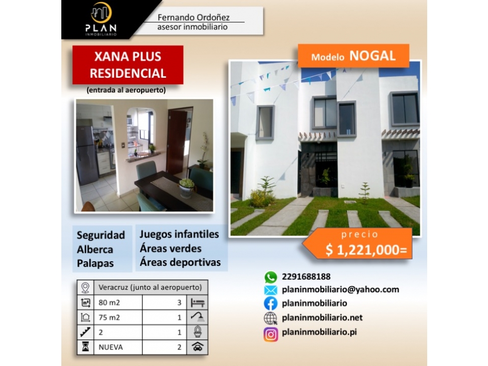 Casa en venta en Veracruz XANA modelo NOGAL