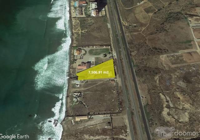 Terreno en Venta ubicado frente al mar en El Descanso, Rosarito, 7506m2.